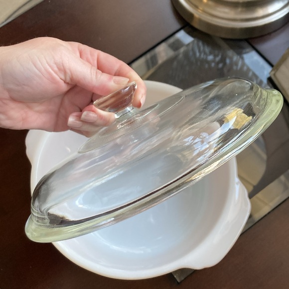 EUC! Vintage- Anchor Hocking Fire King Iridescent Peach Luster Baking Ovenware - Picture 5 of 10